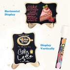 20 PCS Mini Chalkboards Signs, 4 x 3 Small Chalkboard Labels with Stands in Black, alternate view 5