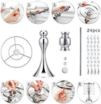 20 Pcs Wedding Centerpieces for Table Crystal Flower Stand, Silver in 13 Inch in Silver, alternate view 4