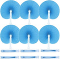 20 Pieces Blue Round Paper Fans
