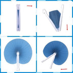 20 Pieces Blue Round Paper Fans, alternate view 6