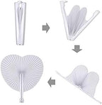 20 Pieces Silver Heart Paper Fans, alternate view 6