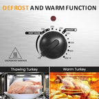 20 QT Electric Roaster Oven with Self-Basting Lid, 3 Compartments, and Keep Warm Function, Full-Range, alternate view 6