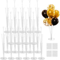 20 Sets Balloon Stand Kit, Balloon Sticks with Base in 20 Count (Pack of 1) in 20 Pack Clear