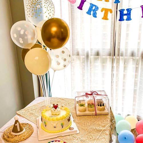 20 Sets Balloon Stand Kit, Balloon Sticks with Base in 20 Count (Pack of 1) in 20 Pack Clear, alternate view 2