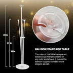 20 Sets Balloon Stand Kit, Balloon Sticks with Base in 20 Count (Pack of 1) in 20 Pack Clear, alternate view 3