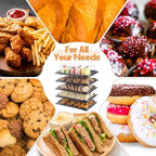 20 Sets Catering Trays with Lids, 12x8.5 Inch Heavy Duty Reusable Plastic Serving Trays with Lids, Catering, alternate view 4