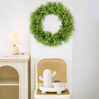 20'' Spring Wreath for Front Door with Artificial Flowers Green Leaves, Floral Wall Decor for Farmhouse Home, alternate view