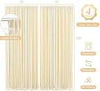 20 x 10ft Champagne Backdrop Curtain with Light String for Party in W5' x H10'(4 panels) in Champagne, alternate view 5