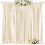 20 x 10ft Champagne Backdrop Curtains, Champagne Drapes for Backdrop Fabric in 20 ft X 10 ft(4 Panels 5ft X, alternate view 7