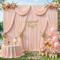 20 x 10ft Dusty Pink Backdrop Curtains, Dusty Pink Drapes for Backdrop in 20 ft X 10 ft(4 Panels 5ft X 10ft) in