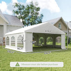 20' x 20' Heavy Duty Party Tent & Carport Double Doors White, alternate view 2