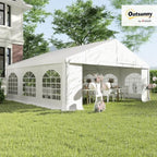20' x 20' Heavy Duty Party Tent & Carport Double Doors White, alternate view 3