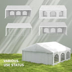 20' x 20' Heavy Duty Party Tent & Carport Double Doors White, alternate view 4