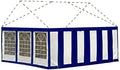 20 x 20 Party Tent Enclosure Kit with Windows, White/Blue