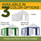 20 x 20 Party Tent Enclosure Kit with Windows, White/Blue, alternate view 6