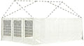 20 x 20 Party Tent Enclosure Kit with Windows, White in White