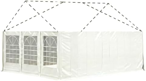 20 x 20 Party Tent Enclosure Kit with Windows, White in White