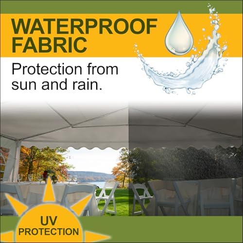 20 x 20 Party Tent Enclosure Kit with Windows, White in White, alternate view 3