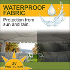 20 x 20 Party Tent Enclosure Kit with Windows, White in White, alternate view 3