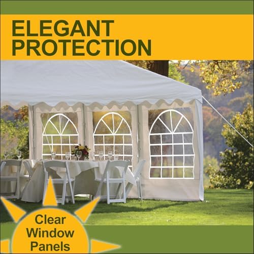 20 x 20 Party Tent Enclosure Kit with Windows, White in White, alternate view 6