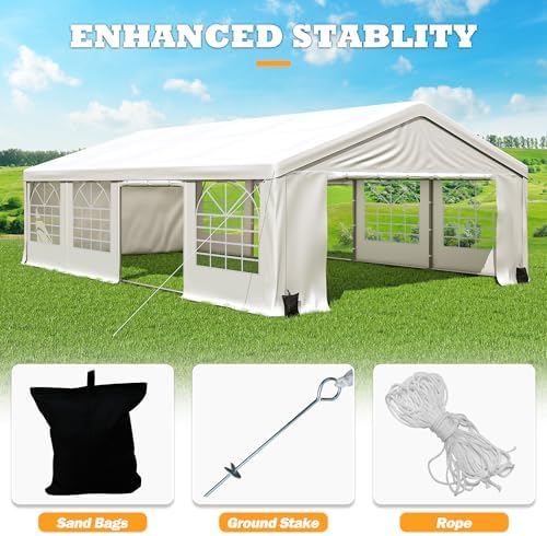 20' x 29.5' Heavy Duty Party Tent, Outdoor Large Wedding Tent with Removable Sidewalls, Event Canopy Shelter for, alternate