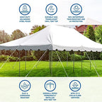 20' x 30' Weekender Pole Canopy, White Top, alternate view 5