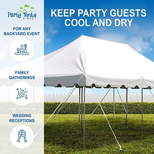20' x 30' Weekender Pole Canopy, White Top, alternate view 6