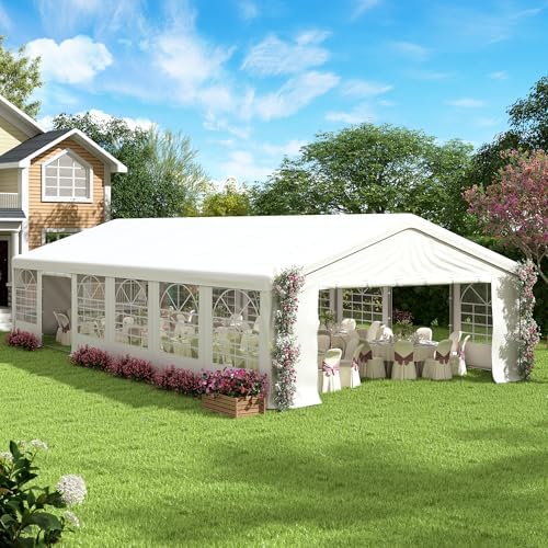 20' x 40' Party Tent Heavy Duty, Wedding Tent with Removable Sidewalls, Outdoor Gazebo Event Shelters Canopy for