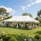 20' x 40' Weekender Pole Canopy, White Top