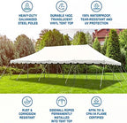 20' x 40' Weekender Pole Canopy, White Top, alternate view 5