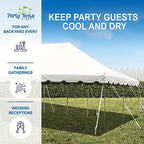 20' x 40' Weekender Pole Canopy, White Top, alternate view 6