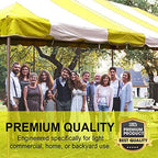 20' x 40' Weekender Pole Canopy, Yellow & White Top, alternate view 3