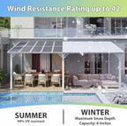 20’x10’ Gazebo with Aluminum Frame & Polycarbonate Panel, White in White, alternate view 4