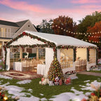 20'x20' Party Tent Heavy Duty, Large Wedding Event Tent with Removable Sidewalls & 4 Sand Bags, Event Canopy