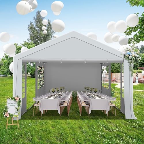 20'x20' Party Tent Heavy Duty, Large Wedding Event Tent with Removable Sidewalls & 4 Sand Bags, Event Canopy, alternate view
