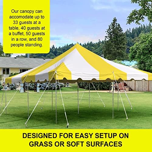 20'x20' Weekender Standard Canopy Pole Tent - Easy Up Canopy Tent with 80 Person Capacity - Outdoor Canopies for, alternate