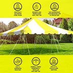 20'x20' Weekender Standard Canopy Pole Tent - Easy Up Canopy Tent with 80 Person Capacity - Outdoor Canopies for, alternate
