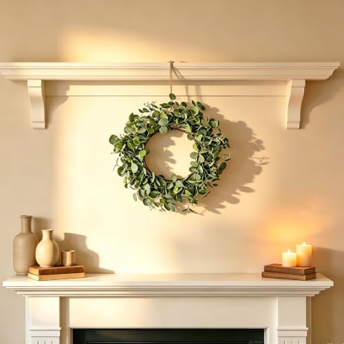 20" Year Round Eucalyptus Wreath for Front Door, Home Decor, All Season, alternate view 7