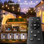 200(50FT*4) Outdoor String Lights with Remote LED Edison Waterproof, alternate view 2