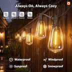 200(50FT*4) Outdoor String Lights with Remote LED Edison Waterproof, alternate view 3