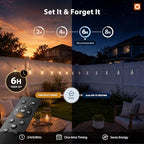 200(50FT*4) Outdoor String Lights with Remote LED Edison Waterproof, alternate view 6