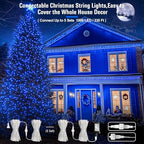 200 LED 66Ft Blue Christmas Halloween String Lights Indoor Outdoor, alternate view 3