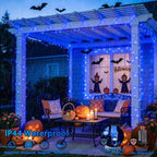 200 LED 66Ft Blue Christmas Halloween String Lights Indoor Outdoor, alternate view 4