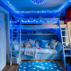 200 LED 66Ft Blue Christmas Halloween String Lights Indoor Outdoor, alternate view 5
