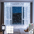 200 LED Cool White Curtain Fairy Lights 9.8x6.6FT Plug in in 9.8x6.6FT in Cool Whtie