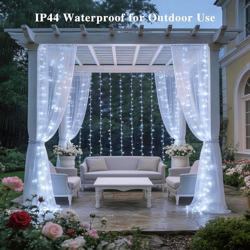 200 LED Curtain Lights Battery Operated & USB Plug in, alternate view 4