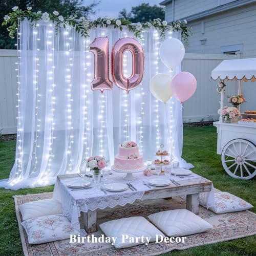 200 LED Curtain Lights Battery Operated & USB Plug in, alternate view 7
