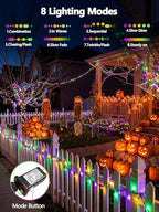 200 LED Extendable Green Yellow Purple Mardi Gras Lights Outdoor Indoor, alternate view 3