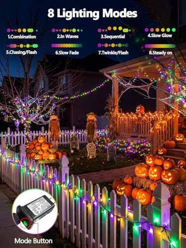 200 LED Extendable Green Yellow Purple Mardi Gras Lights Outdoor Indoor, alternate view 3