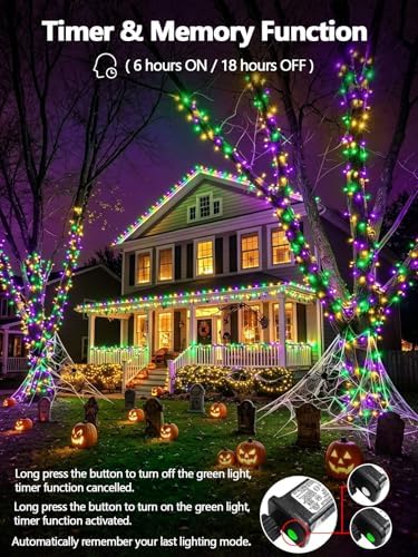 200 LED Extendable Green Yellow Purple Mardi Gras Lights Outdoor Indoor, alternate view 4
